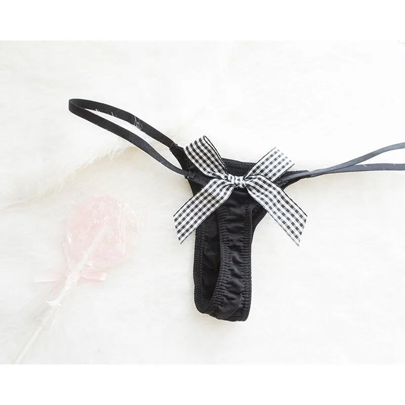 Billionm Woman Briefs Sweety Briefs Sexy Ladies Thongs and G Strings Kawaii Lolita Girls Bow Panties Women Underwear Imitation Lingerie