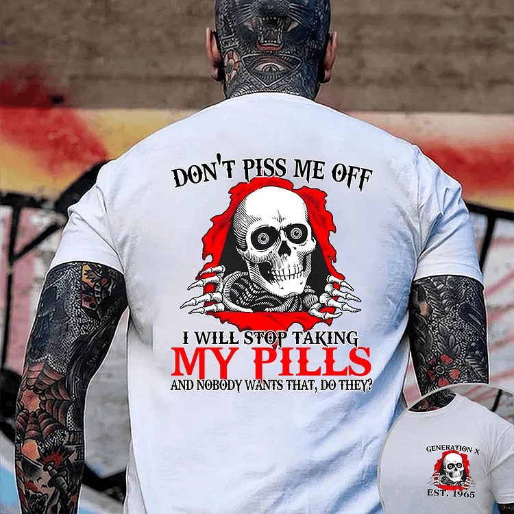 Custom Year Of Birth Sweatshirt, Unisex Hoodie, Don't Piss Me Off — No Pills, No Peace