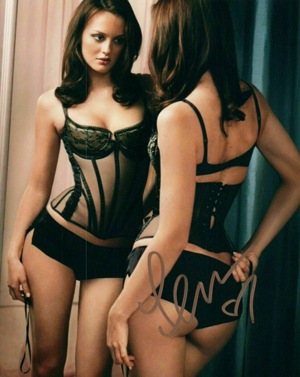 Leighton Meester Autographed Signed 8x10 Photo Poster painting ( Gossip Girl ) REPRINT