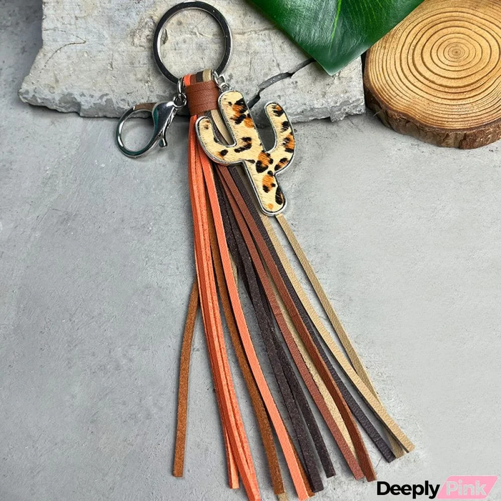 Cactus Keychain with Tassel