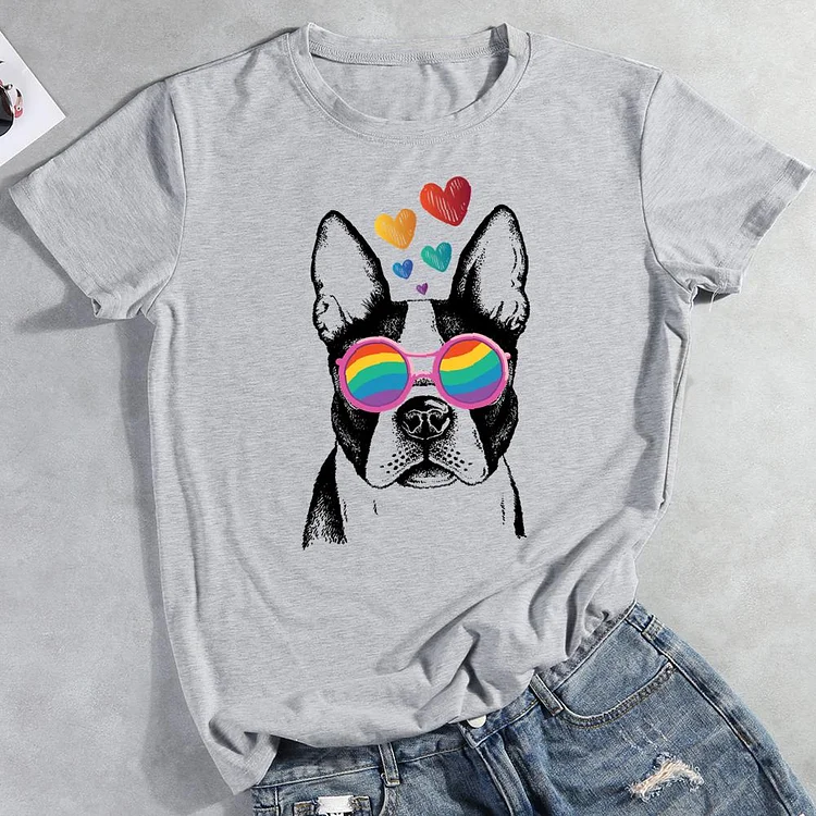 Cool Dog Round Neck T-shirt-0026026