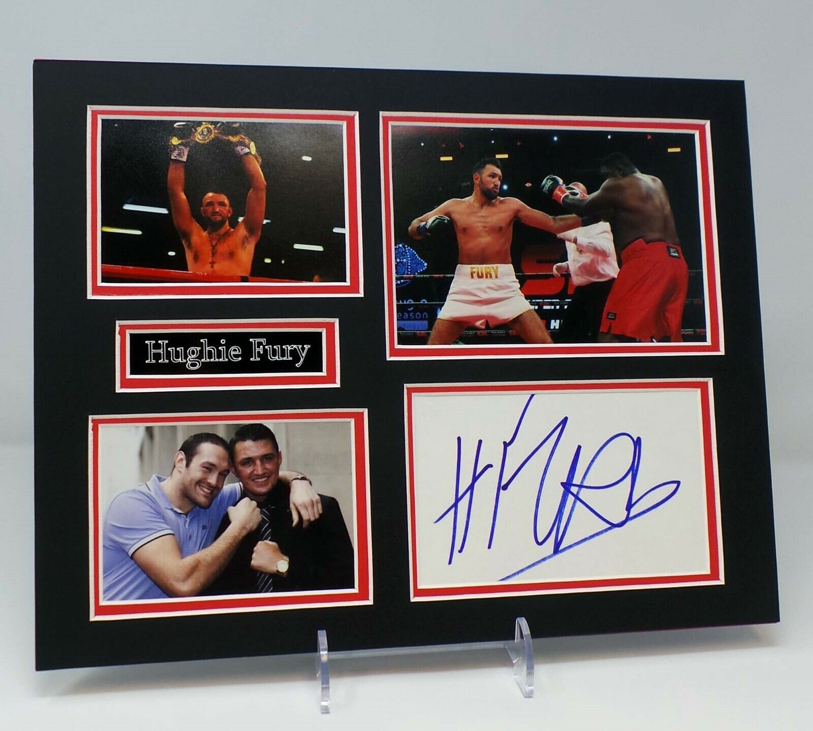 Hughie FURY Signed Mounted Photo Poster painting Display AFTAL COA British Heavyweight Boxer