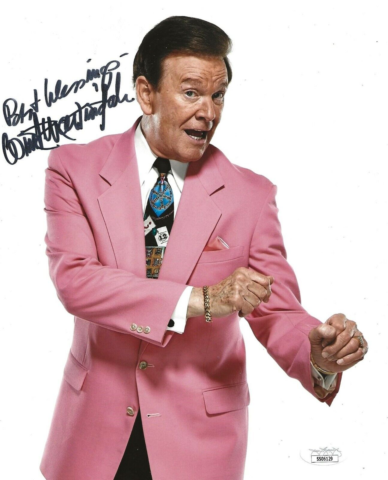 Wink Martindale Gambit High Rollers signed 8x10 Photo Poster painting autographed TV Host 2 JSA