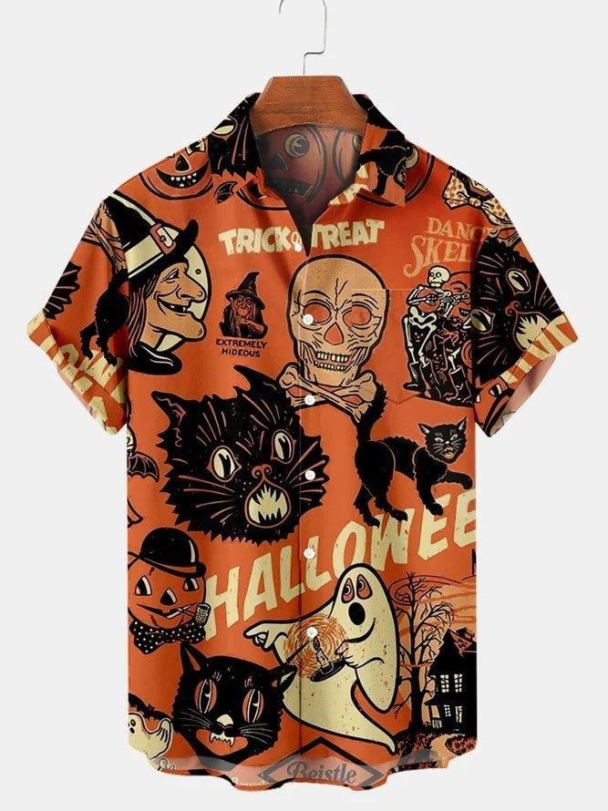 🎃Unisex Fun Halloween Print Cozy Plus Size Shirt