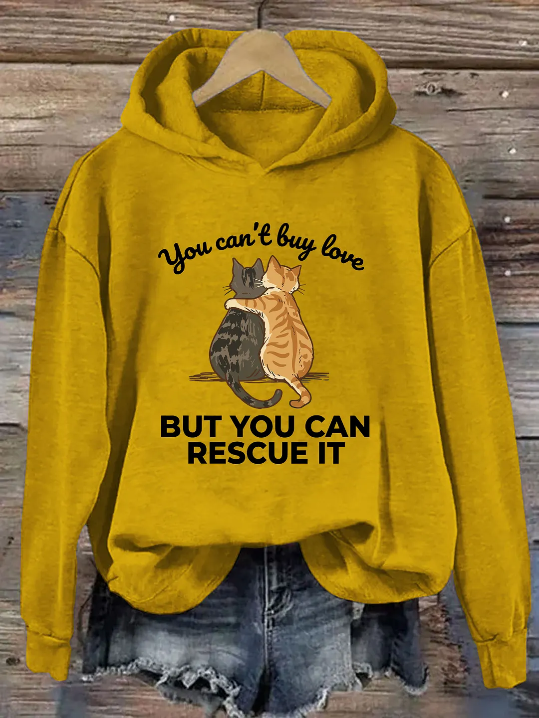 You Can't Buy Love But You Can Rescue It Cat Lover Hoodie
