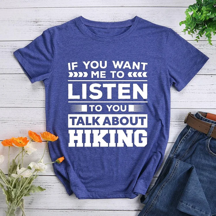 Hiking Round Neck T-shirt-Annaletters