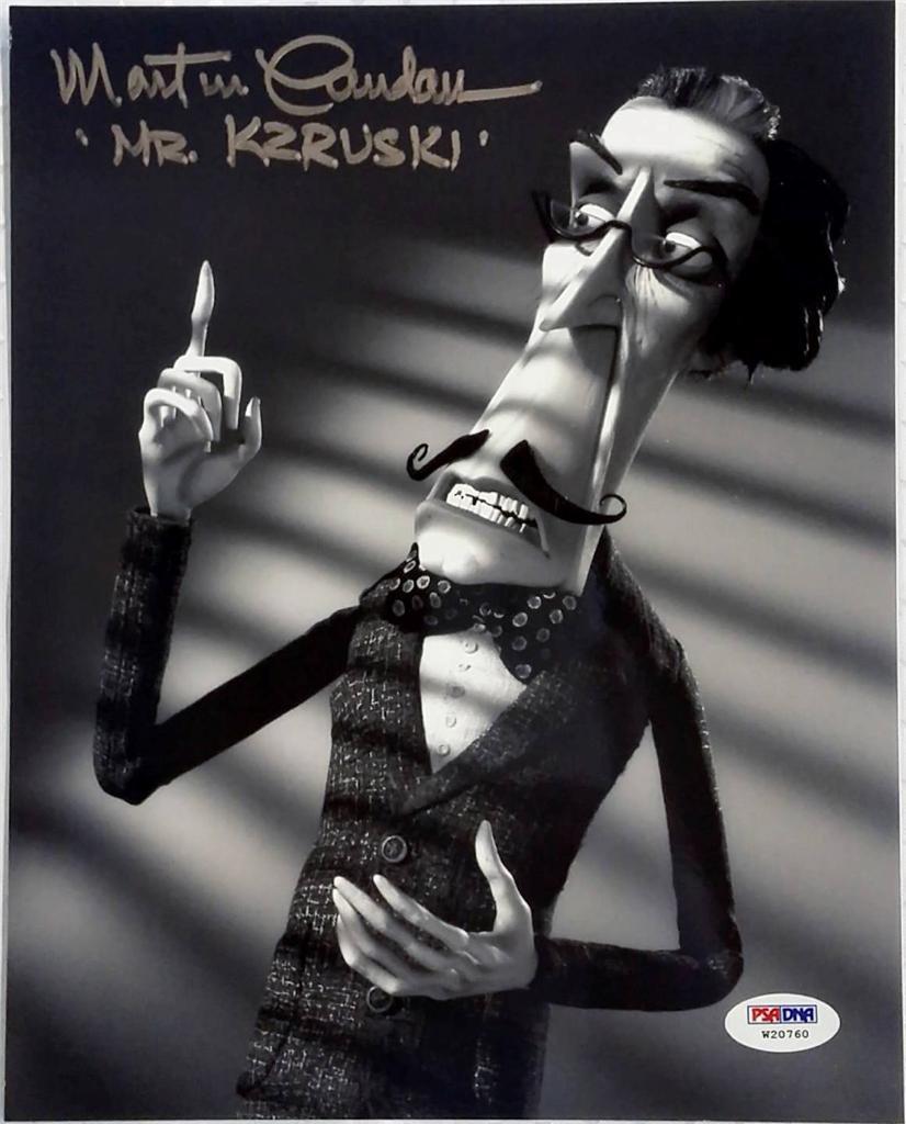 MARTIN LANDAU SIGNED MR. RZYKRUSKI FRANKENWEENIE 8x10 Photo Poster painting ED WOOD PSA/DNA COA