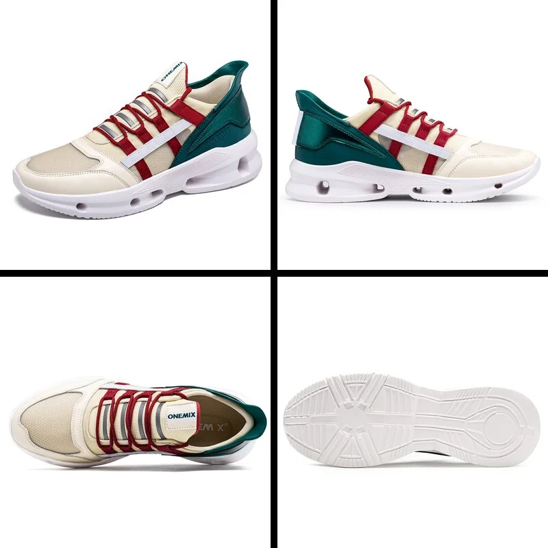 ONEMIX Vintage Casual Tennis Shoes Women Platform Flats 2021 New Comfortable Lightweight Vulcanized Sneaker Men Running Trainers