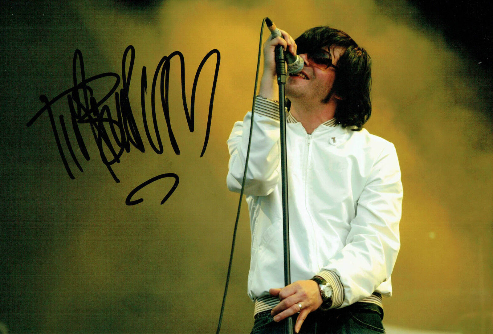 Tim BURGESS The CHARLATANS Lead Singer Signed 12x8 Photo Poster painting 2 AFTAL Autograph COA