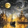 Quiet Night-18CT Stamped Cross Stitch 50*50cm/19.69*19.69in tapestrymarket