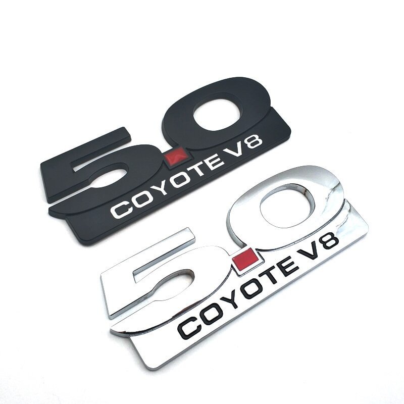 3D Metal Chrome 5.0 COYOTE V8  Badge Sport Car Trunk Emblem Sticker Decal voiturehub dxncar