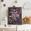 Pearl Purple Owl-Special Shaped Diamond Painting