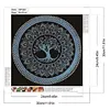 DIY-Baummandala-Perlen-Mal-Kunstsets 25x25 cm ohne Rahmen Hauswanddekoration