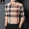 Men's Striped Plaid Business Shirt