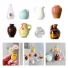 8pcs Cute Ceramic Vase Refrigerator Magnets Fridge Magnets Refrigerator Stickers
