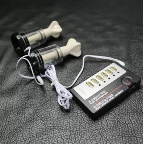 pornhint Pornhint E-stim Shock Nipple Clit Sucker Breast Pump Enlargement Therapy Massager Sex Toy Toy