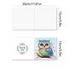 uk.everydayedeals 8Pcs DIY Diamond Painting Greeting Card - Snowy Owl