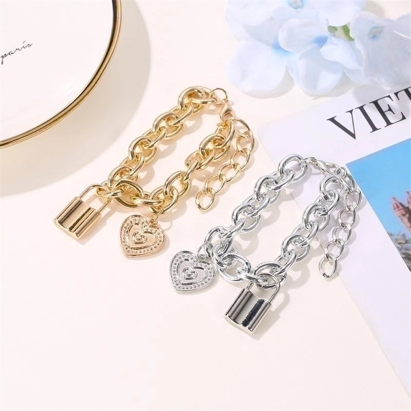 Heart Alloy No Inlaid Stainless Steel Bracelets In Bulk