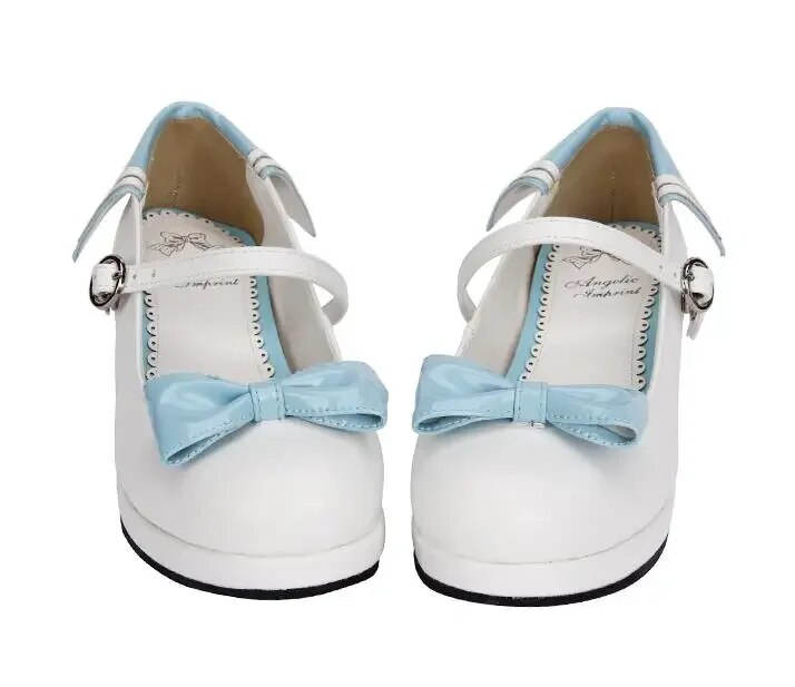 VCshoesJapan Style Woman Mori Girl Lolita Cosplay Shoes Lady Mid Heels Pumps Women Princess Dress Party Shoes Bow