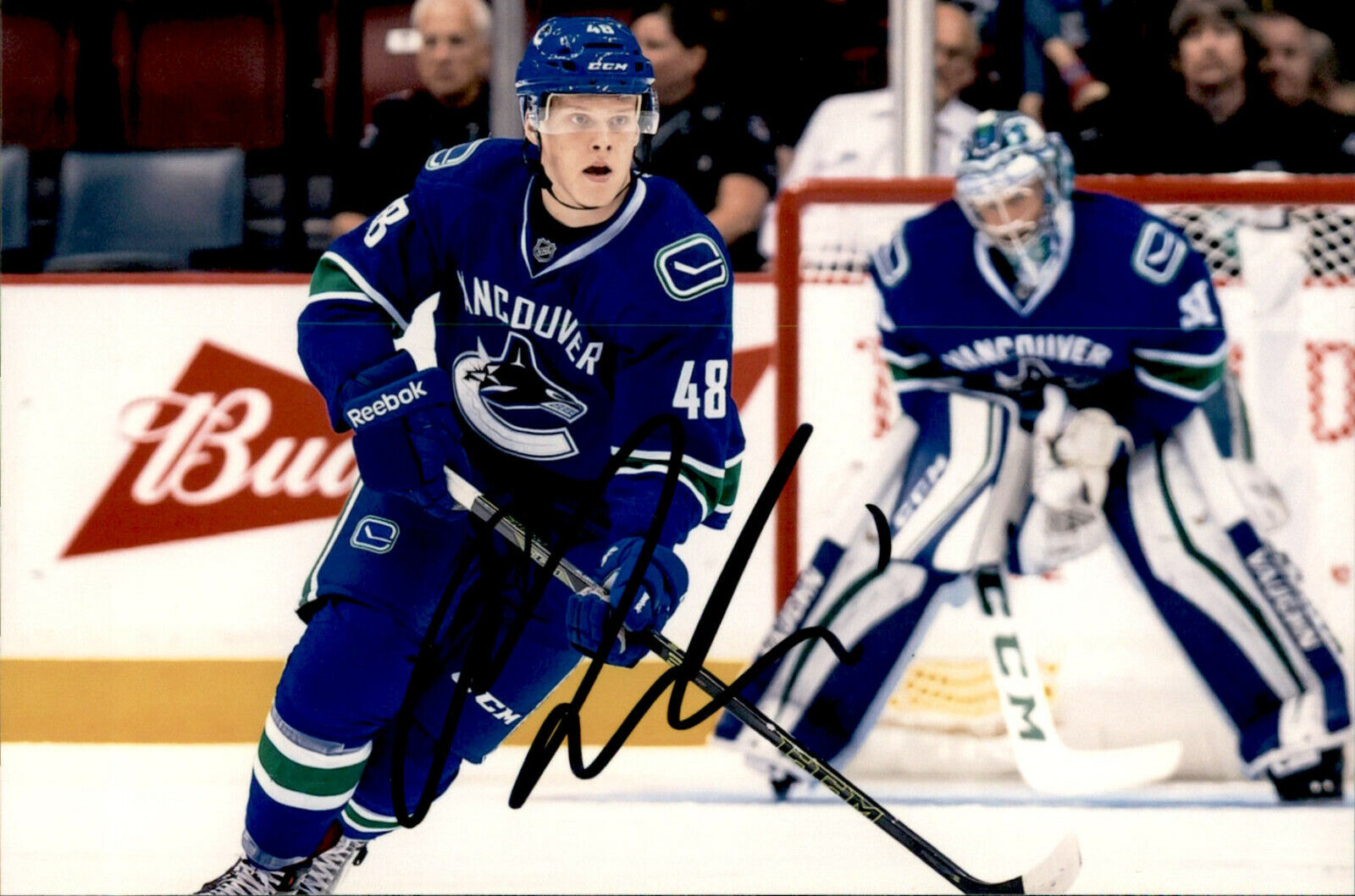 Olli Juolevi SIGNED 4x6 Photo Poster painting VANCOUVER CANUCKS