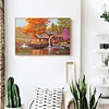 Diamond Painting-DIY Full Round Drill Wood House Waterwheel(50*40cm)