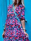 Floral Printed Long Sleeves Maxi Dresses