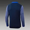 2025/2026 Psg Paris Saint-Germain Half-Pull Training Suit Navy Blue Gray Sleeves Football Shirt 1:1 Thai Quality Set