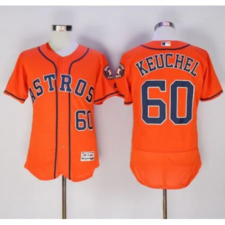 Astros #60 Dallas Keuchel Orange Flexbase Authentic Collection Stitched MLB Jersey