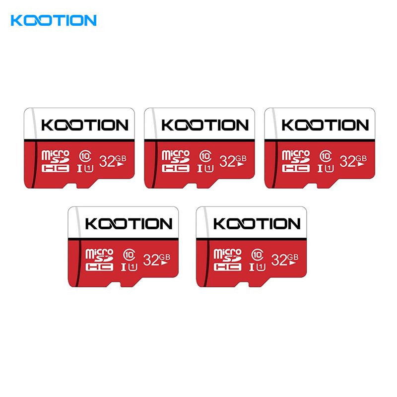 KOOTION 32GB Red Micro SD Card 5PCS
