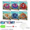 (US Local)6Pcs Bud Dragon DIY Diamond Painting Card for Holiday Party Favors for Friends Greeting Card Kit
