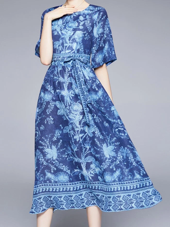 Elegant Print Dress