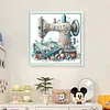 (US Local)Sewing Machine-14CT Counted Cross Stitch Kit(40x40cm)