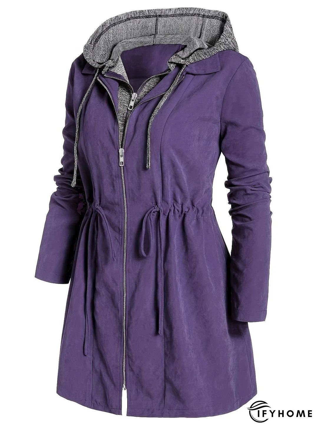 Plus Size Winter Coat with Pockets | IFYHOME