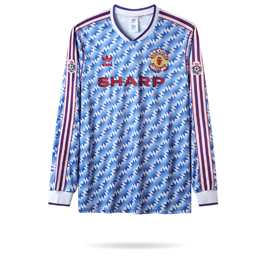 Retro 1992 Manchester United Long Sleeve LEAGUE CUP FINAL Football T-Shirt Thai Quality