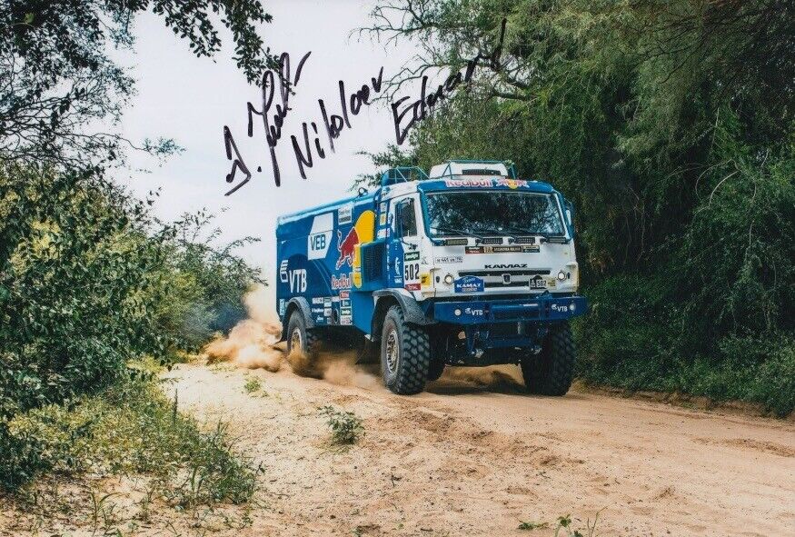 EDUARD NIKOLAEV HAND SIGNED 12X8 Photo Poster painting DAKAR RALLY AUTOGRAPH 2