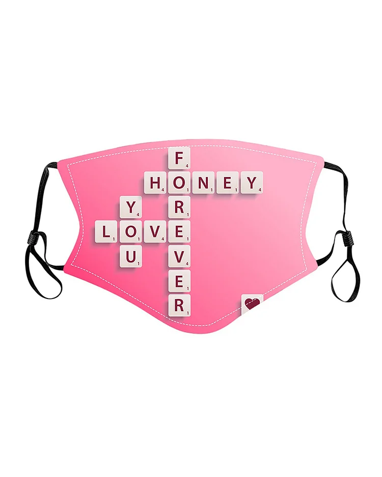 Valentine's Day Print PM2.5 Filter Breathable Face Mask P8122559805