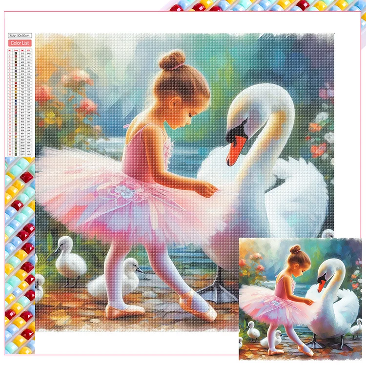 Little Swan 30*30CM (Canvas) Full Square Drill Diamond Painting gbfke