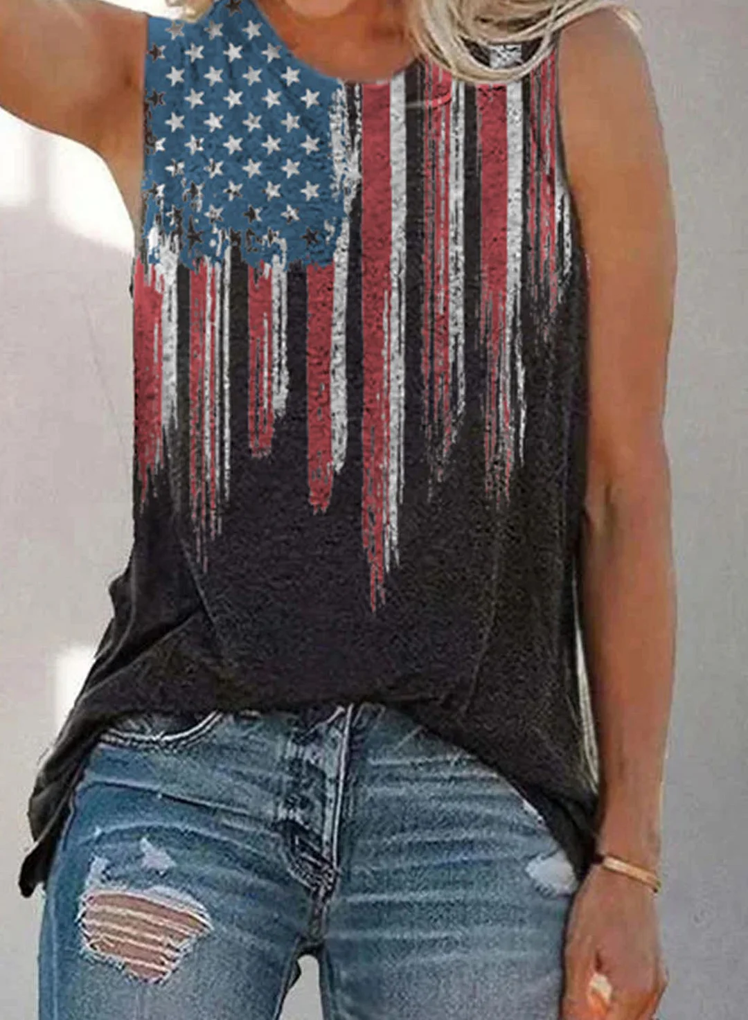 Buzzdaisy Women's Tank Tops Flag Tank Tops