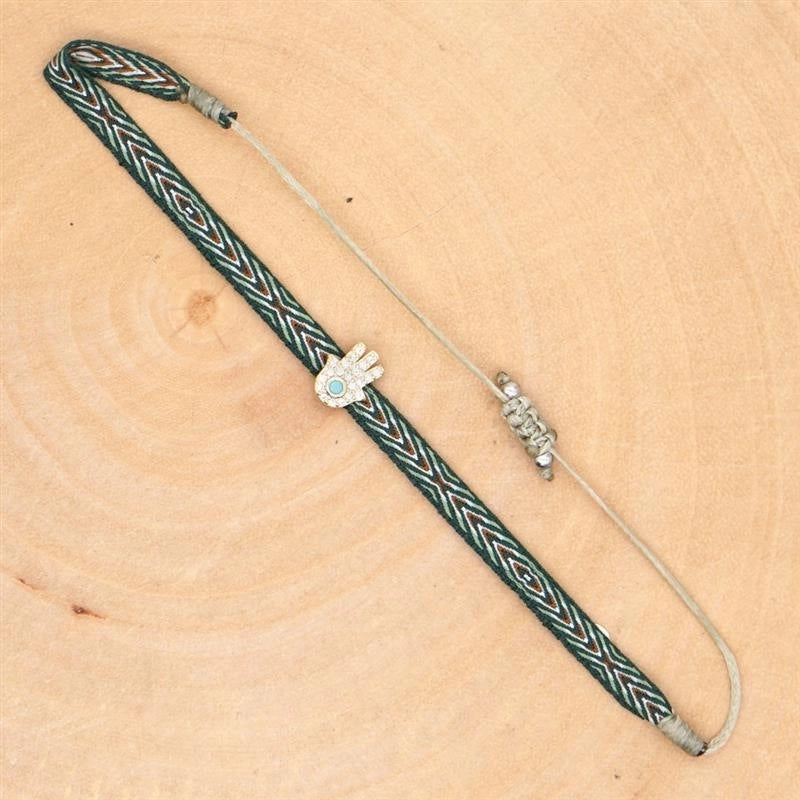 1 Piece Fashion Letter Devil’s Eye Copper Knitting Inlay Zircon Bracelets