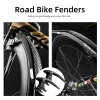 EN820 Bicycle Mudguard Set Quick Release Adjustable Mudguards Front And Rear Wheels Universal Suitable For Gravel And Road Bikes Suitable For Tire Width: 32-50mm