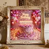 G&acirc;teau en forme de c&oelig;ur, kits de peinture en forme sp&eacute;ciale DIY partiel diamant pour adultes, d&eacute;butants, d&eacute;coration int&eacute;rieure, peintures en diamants, art de pierres pr&eacute;cieuses 30x30cm