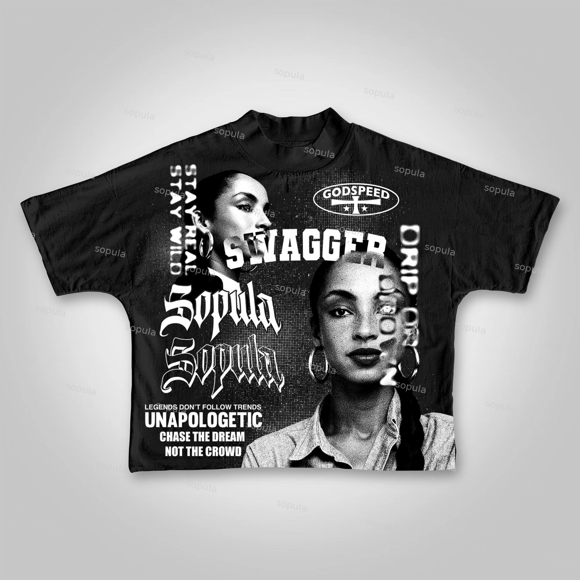 Sopula Sade Adu Swagger Vintage Graphics Cropped T-shirts - Sopula｜Premium Graphic Tees & Graphic Clothing