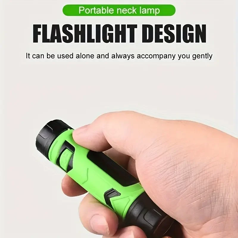 rechargeable led neck lamp hands free flashlight with magnetic base 500   brightness usb c charging 2   portable for reading camping emergency bedside use rechargeable flashlight camping essentials   3