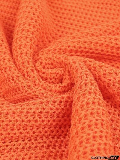 Openwork Off-Shoulder Long Sleeve Sweater