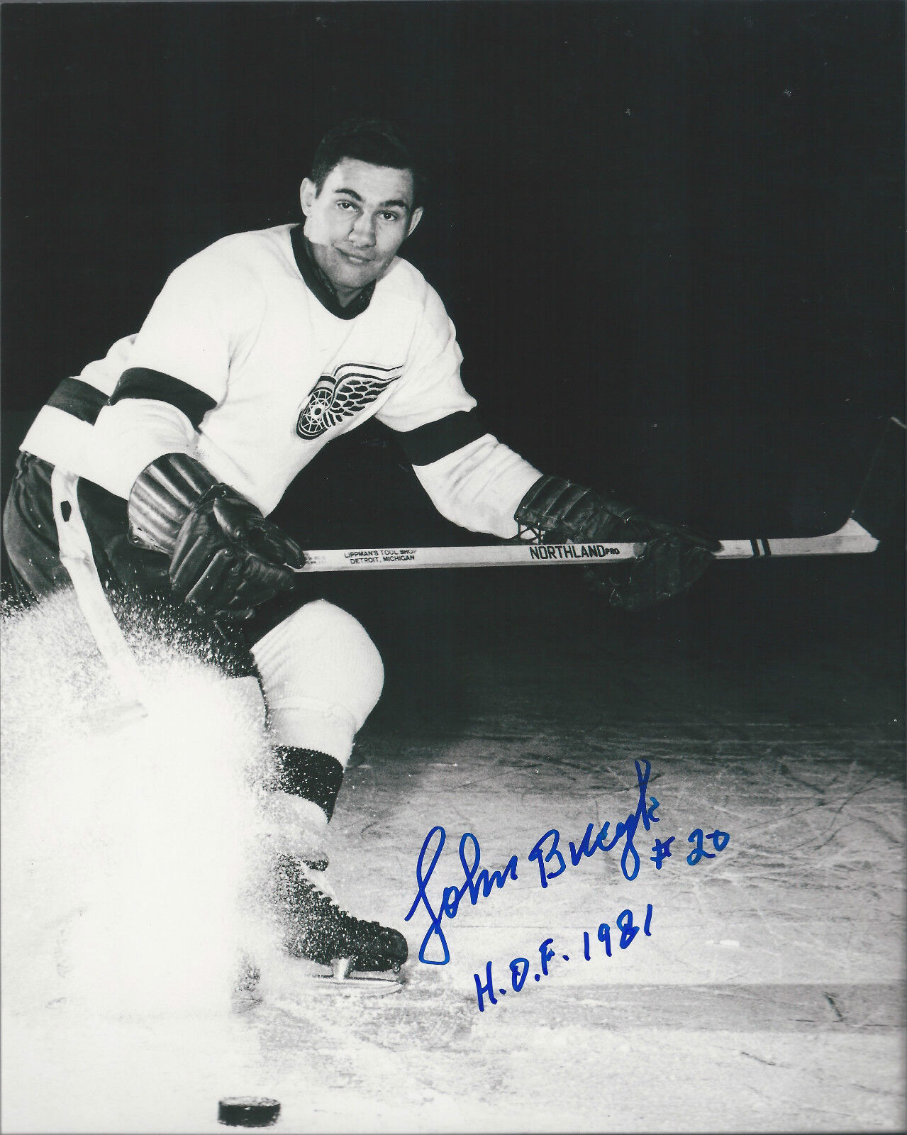 GFA Detroit Red Wings * JOHNNY BUCYK * Signed 8x10 Photo Poster painting AD1 COA