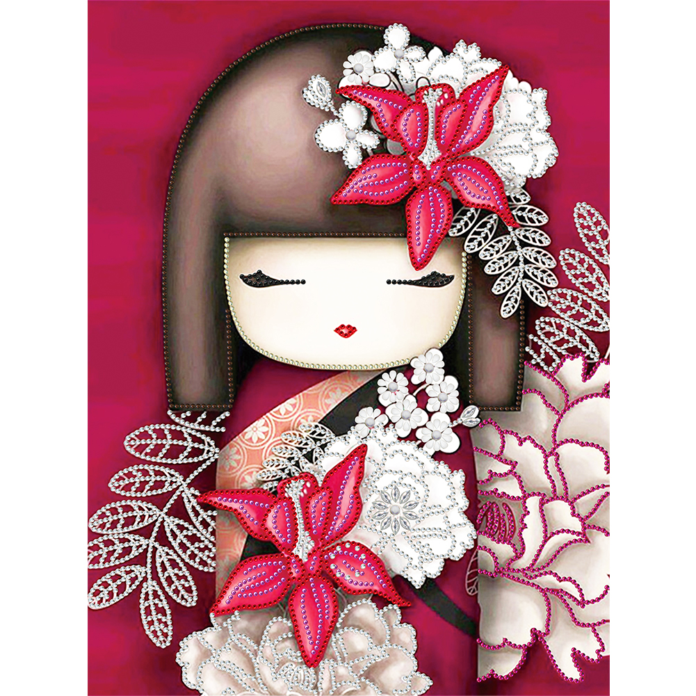

Kokeshi Doll - Special Shaped Diamond Painting - 35*45CM, 501 Original