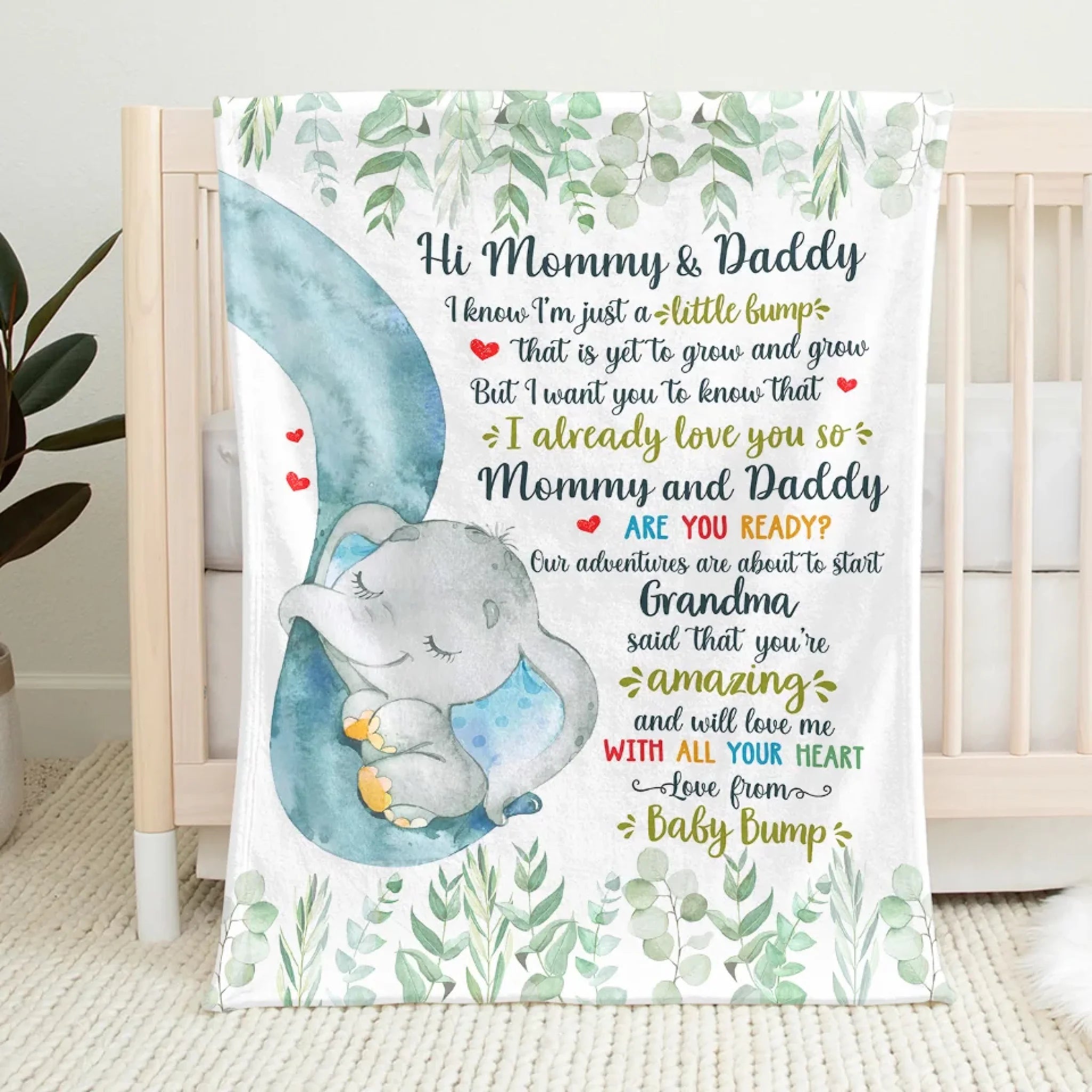 Loveyoufancy New Life, New Love, New Journey - Family Personalized Custom Blanket - Mother's Day, Baby Shower Gift, Gift For First Mom