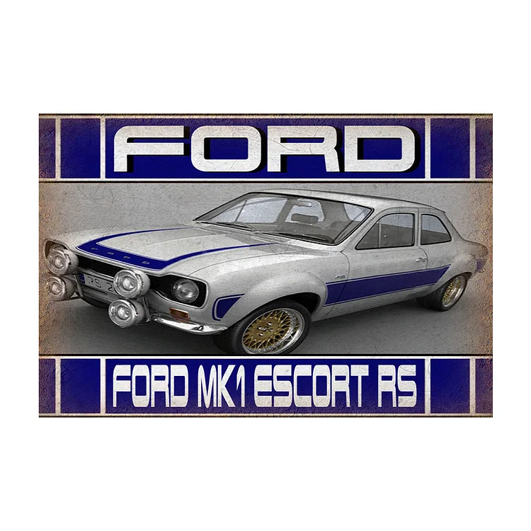 Ford - enseigne vintage en étain - 7.9x11.8inch