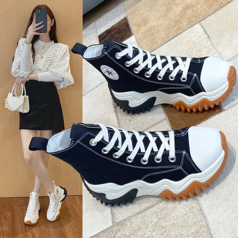 Women Platform Shoes Thick Soled High Top Shoes