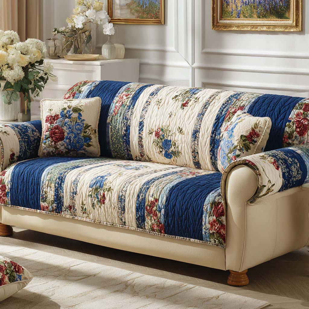 Cottage Americana Quilted Sofa Cover NCU0XD2257 everthome